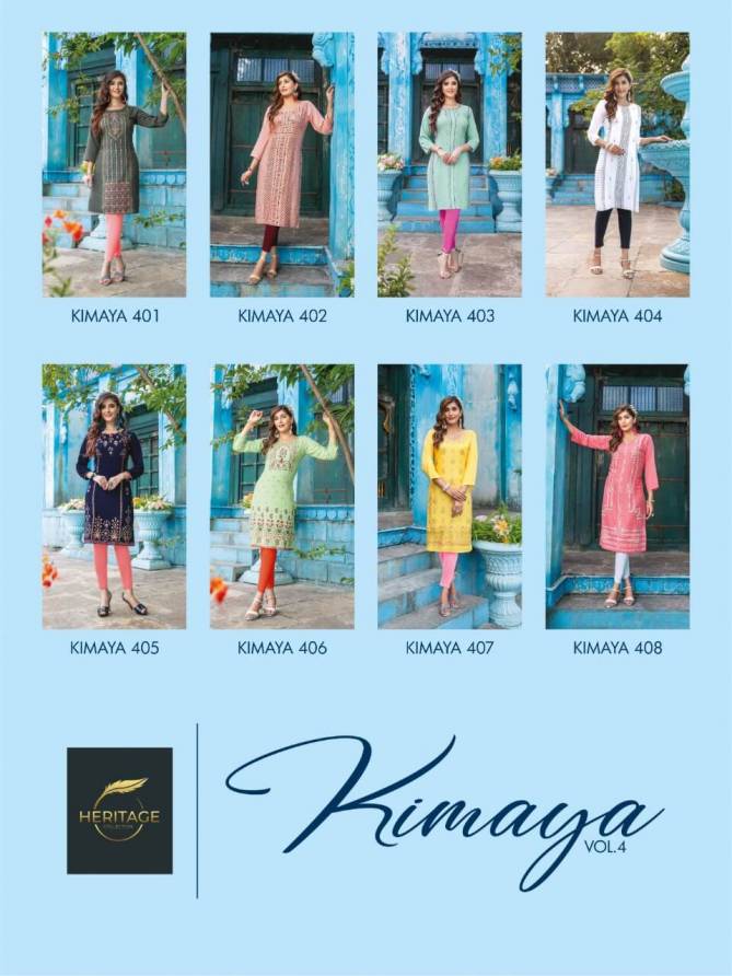 Heritage Kimaya 4 Regular Wear Wholesale Designer Kurtis
